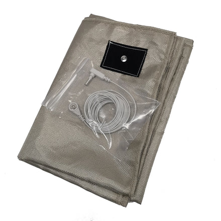 106*200cm Flat Nickel Copper Sheets Block EMF Grounded Connection Bed with Home Usage Made of Rubber and Leather