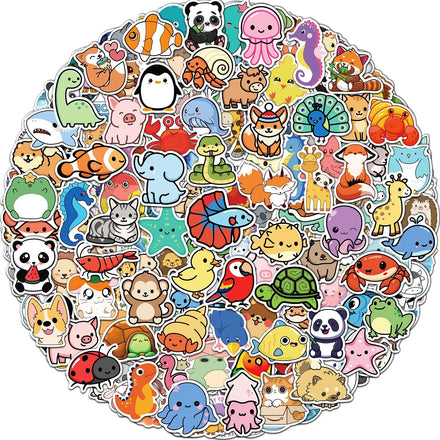 Cute Animal Waterproof Stickers for Kids Water Bottle Laptop Stickers for Kids