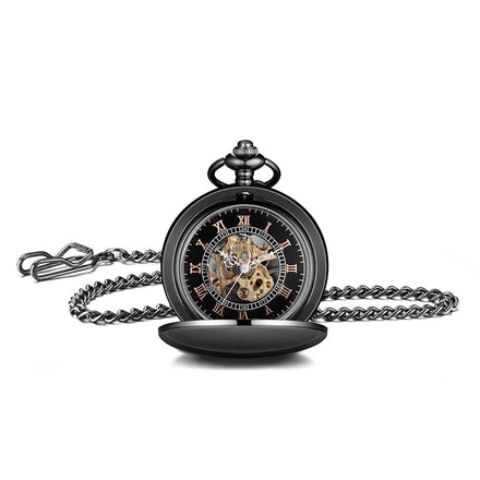 Luxury Modern Alloy Mechanical Movement Men's Pocket Watch with 47mm Dial and Zinc Alloy Strap
