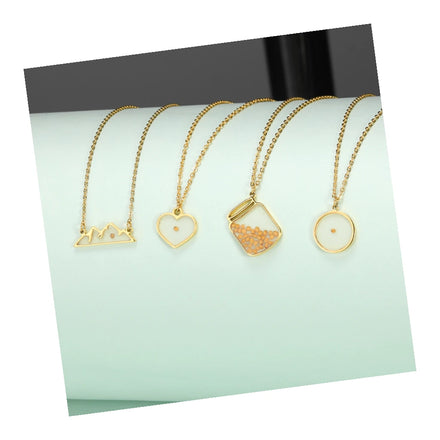 2024 Fashion Stainless Steel 18K Gold Faith Mustard Seed Necklace for Dandelion Seeds Christian Lucky Jewelry for Women