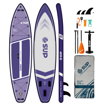 E SUP Inflatable All-Around Stand up Paddle Board 3 Fin Portable Surfing Paddle Board