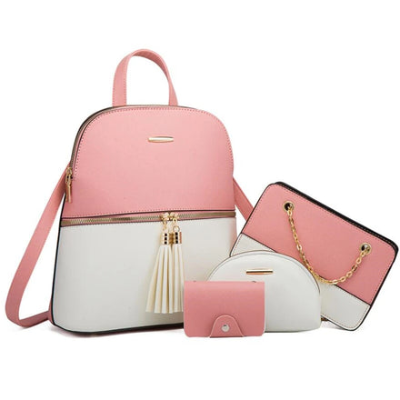 New Arrival Fashion Lady Crossbody Bag Purse 4 Pcs Women Backpack Set