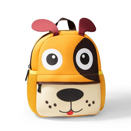 Custom School 3D Printed Neoprene Animal Toddler Bagpack Yellow Korean Quality Cartoon Patterned
