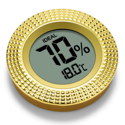 CIGARLOONG Portable Round Humidity and Temperature Meter Thermometer Digital Cigar Hygrometer
