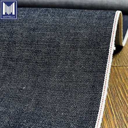 Japan Twill Slub Woven 100% Organic Cotton Boys Men Selvedge Heavy Weight Solid Raw 15oz Denim Fabric for Pants Jeans