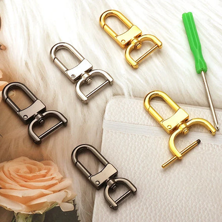 Wholesale Zinc Alloy Detachable Screw Hook Buckle Luggage Accessories Strong Durable Metal Shoulder Strap Hanging Bag Button