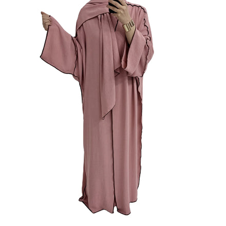 3 Piece Hijab Abaya Set Dubai Abaya Kaftan Eid Ramadan Muslim Women Abayas Modest Dress Long Robe
