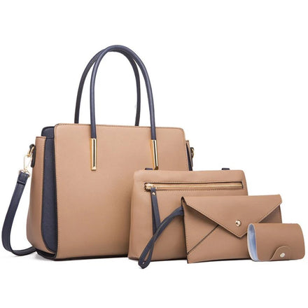 New Arrival High Quality 4pcs Bags Ladies Purse and Women's Handbag Tote Bag