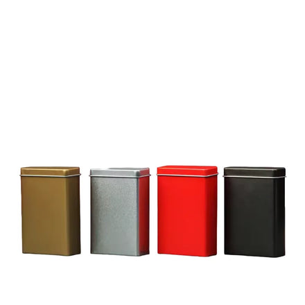 Custom Printing Rectangular Empty Tea Tin Can With Easy to Open Lid Box Metal Food Container