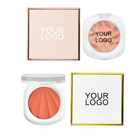 Wholesale Custom Logo Vegan Glow Pressed Blush Pallet Shimmer Makeup High Pigment Private Label Loose Highlighter Powder