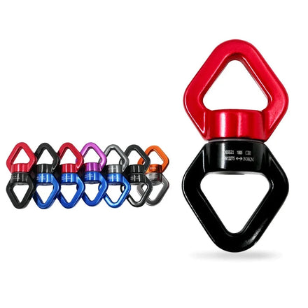 30KN 360 Rotator D-Shape Rock Climbing Carabiner Aluminum Alloy Universal Swivel Spinner Sports & Entertainment Product