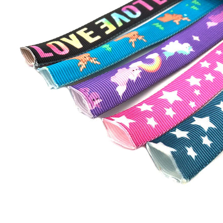 Free Sample Manufacturer Personalized Design 25mm Custom Printed Polyester Tubular Webbing for Pet Leashes