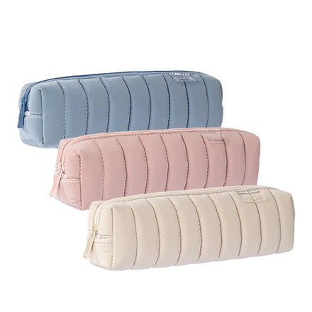 Deli 66683B Portable Skin-friendly Pencil Pouch Multi-purpose Large-capacity with Zipper Pencil case 96pcs Per Carton Set