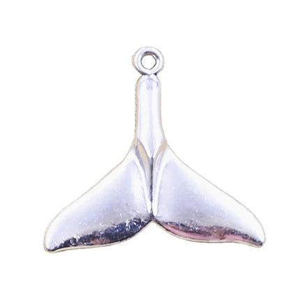 Charms Big Whale Tail 28x30MM Antique Bronze Silver Color Pendants DIY Making Findings Handmade Tibetan Jewelry