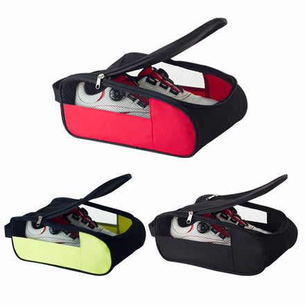 Golf Shoe Bag Zipper Shoe Case Breathable Water Resistant Carrier Pouch Red Color Dust Sports Shoe Bag Golf for Logo Printed