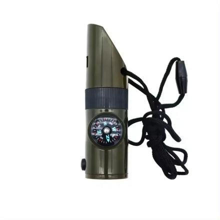 TOMITOMO Multifunctional Loud Survival Whistle for Emergency Compass Signaling Tool Easy Carry Outdoor Camping Hiking Model