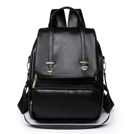 Customised Cheap Faux Leather Backpack for School Girls PU Material with Polyester Lining and Zipper Closure