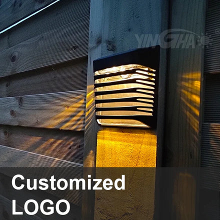 Cheap Modern Outdoor Profession Design Waterproof Decoration LED Solar Garden Wall Light Patio Fence With Warm White Lamp