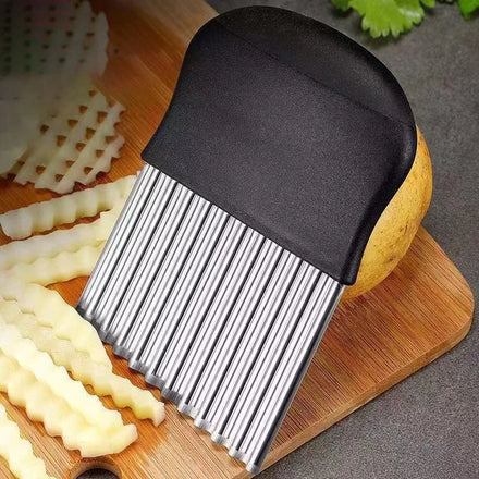 Stainless Steel Manual French Fry Cutter Handheld Kitchen Tool for Fruit & Vegetables Household Kitchen