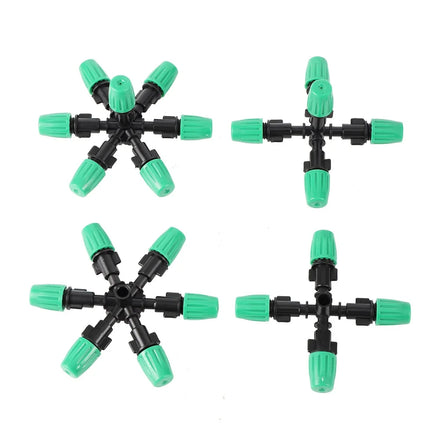 Multi-heads Atomization Nozzle Fogger Sprinkler Greenhouse Hanging 360 Misting Nozzle Kit