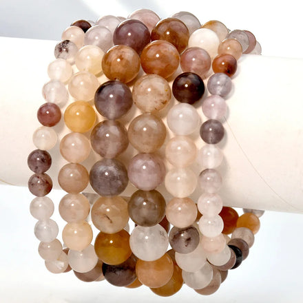 Fashion Natural Stone Jade Bracelet 6MM 8MM 10MM Couple Gift Friendship Handmade Elastic Violet Jade Bracelet for Women