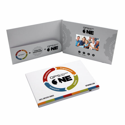 Custom Logos Digital Paper Music Book Carry Pockets Greetings 4.3 Inch IPS LCD Panel 16:9 Cards Postcard Tryptichon Video