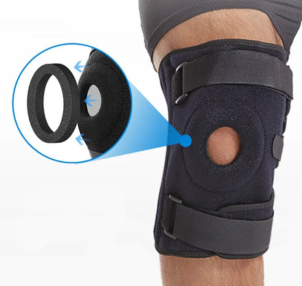 Sports Neoprene Breathable Plus Size Adjustable Unisex Support Non-Slip Mountaineering Black Knee Pads for Gym & Workout