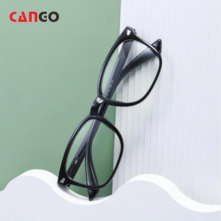 Cango 2023 Women's Fashion Sunglasses Black Anti-Blue Light Rectangular Sunglass with Square UV400 Lenses Light Weight