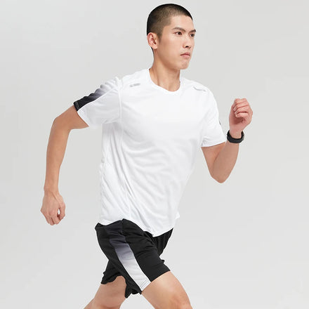Jogger Fitness Set Gym Sport Clothing Running Shirts and Shorts 100% Polyester Two Piece Short Set for Men