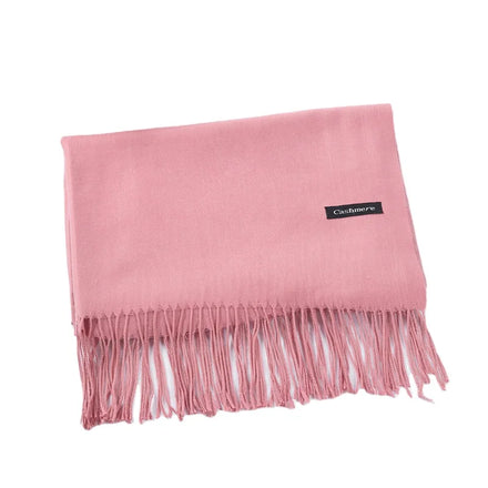 Wholesale Oversized Long Acrylic Knit Cape Women Soft Checked Winter Scarf Tassel Oblong Thick Chunky Design Made Soft Cashmere