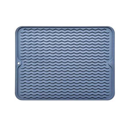 Easy Clean Modern Eco-Friendly Dish Drainer Pad Heat-resistant Rubber Mat for Kitchen Counter Sink Multiple Usage Dish Drying