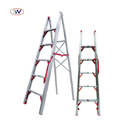 5.8Ft Folding Ladder Multi-Purpose Scaffold Ladder Aluminum Stick Ladder