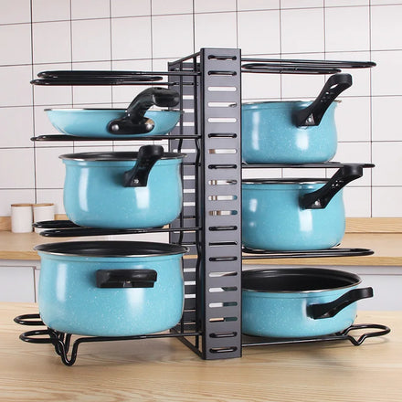 F8143 Multifunctional Pot Rack Standing Type Pot Holder Five Layers and Above Organizer