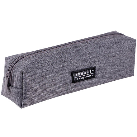 Deli 66683 Gray Students Brief Pencil Pouch Pure Color square Large Capacity Stationery Bag for Kids 144pcs Per Carton Set