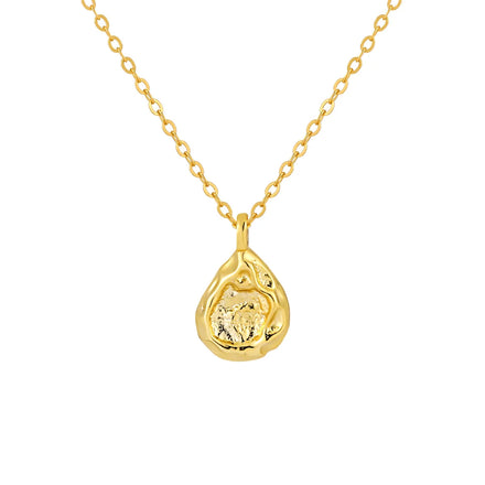 Wholesale lava Design Water Drop Pendant Necklace 925 Sterling Silver Necklace Gold Plated Fashion Necklace for Women