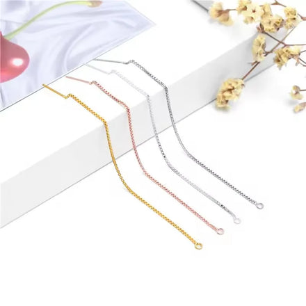 GP Box Chain Earrings Fashion 925 Sterling Silver Fashion Box Chain Earrings Thread Jewelry for Women Wholesale