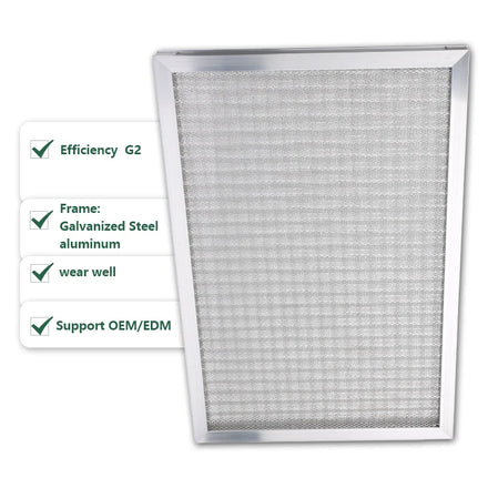 Stainless Steel Washable Aluminum Frame Multi-Layer Corrugated Mental Mesh Air Filter