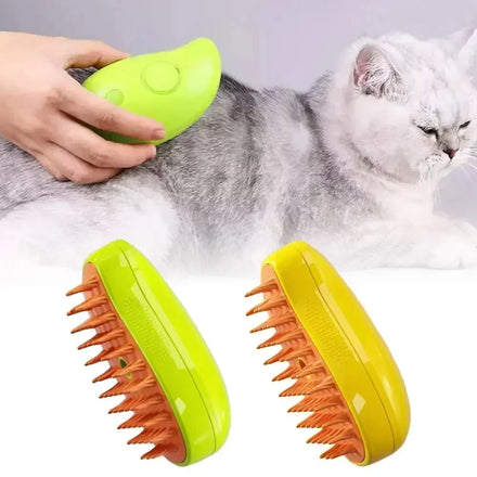 Mango Multifunctional Pet Hair Cleaner Brush 3 in 1 Cat Steamy Brush Self Cleaning Cat Steamer for Cats