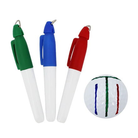 Golf Ball Marker Pen Red Blue Black Triple Line Putter Alignment Tool Draw Straight Lines on Golf Balls Training Accessories
