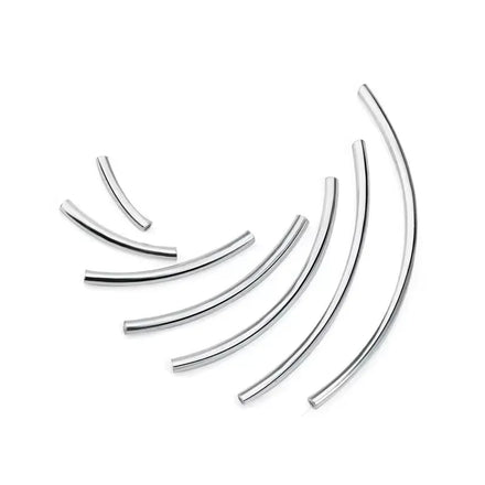 GP Hollow Tubes 925 Sterling Silver Hollow Tube DIY Jewelry Bracelet Accessories Silver 925 Tubes for Permanent Jewelry Chains