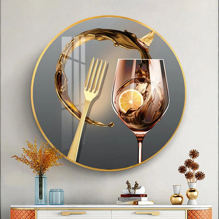 Custom Wholesale Restaurant Posters Modern Luxury Golden Home Decor Wall Poster Crystal Porcelain Wall Art Decor Painting