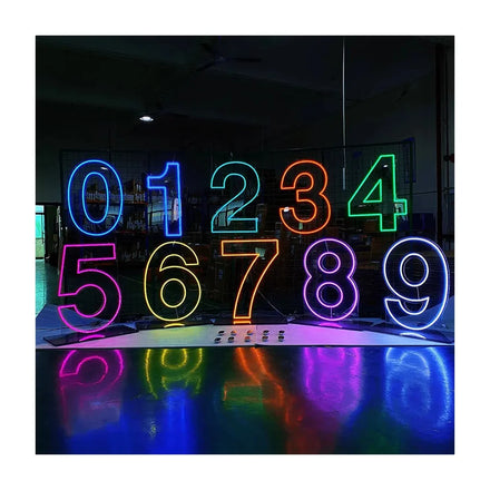 Free Standing Drop Shipping Neon Sign Bedroom Home Family Party Decoration Led Numbers Letters Stand Light up Neon Sign Custom