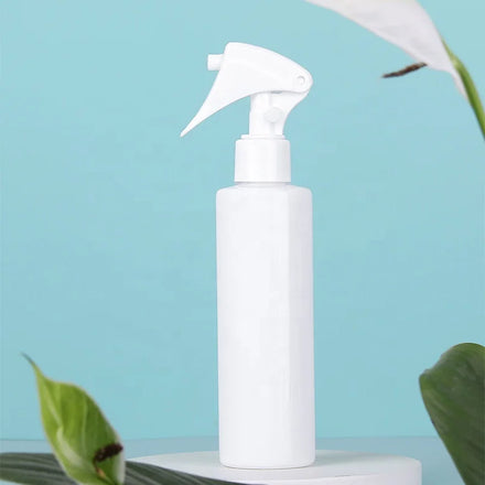 House Cleaning Plastic Bottle 2024 New Arrival Empty White Round 200ml Refillable PET Material Plastic Trigger Spray Bottle