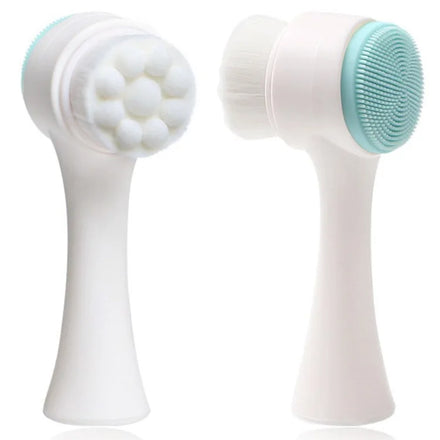 Silicone Face Cleansing Brush Double-Sided Facial Cleanser Blackhead Removal Tool Pore Cleaner Exfoliator Face Scrub Brush