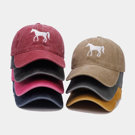 New Female Leisure Duck Custom Baseball Cap Horse Embroidery Outdoor Embroidered Hat Embroidered Baseball Sport Cap