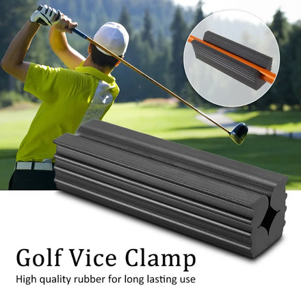 1 Pcs Black Rubber Golf Club Grip Vice Clamp Premium Practice Golf Wedging Tool with Replacement Accessories
