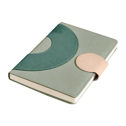 Custom PU Leather Elastic Band Journal Diary Planners Notebooks Hardcover Fabric Cover Saddle Stitching Binding Factory Price