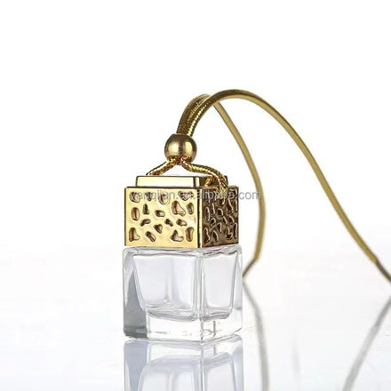8ml empty square perfume car bottle air freshener with wooden