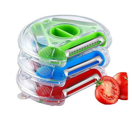 3 in 1Rotary Round Multi-function Vegetable Fruit Magic Slicer Fruit Potato Peeler Kitchen Tool Stainless Steel Vegetable Cut