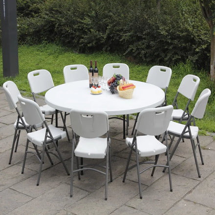 Hot Sales Cheap Stable 10people HDPE Plastic Folding Round Table